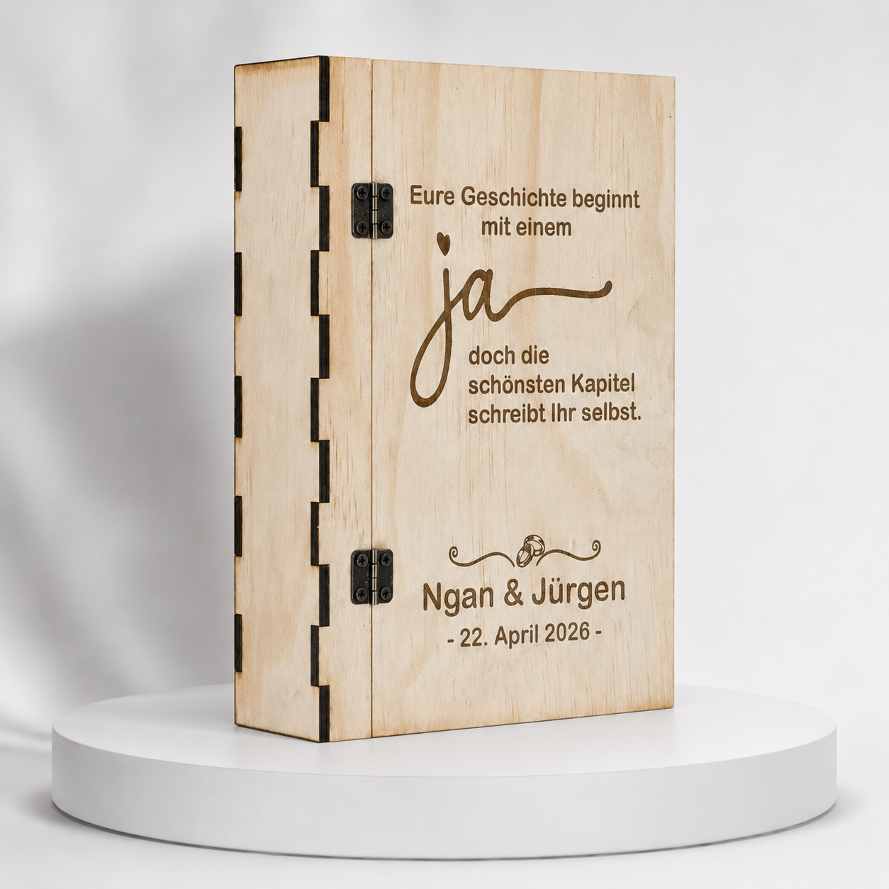 Geschenkbox zur Hochzeit mit deinem Wunschtext – Bild 2