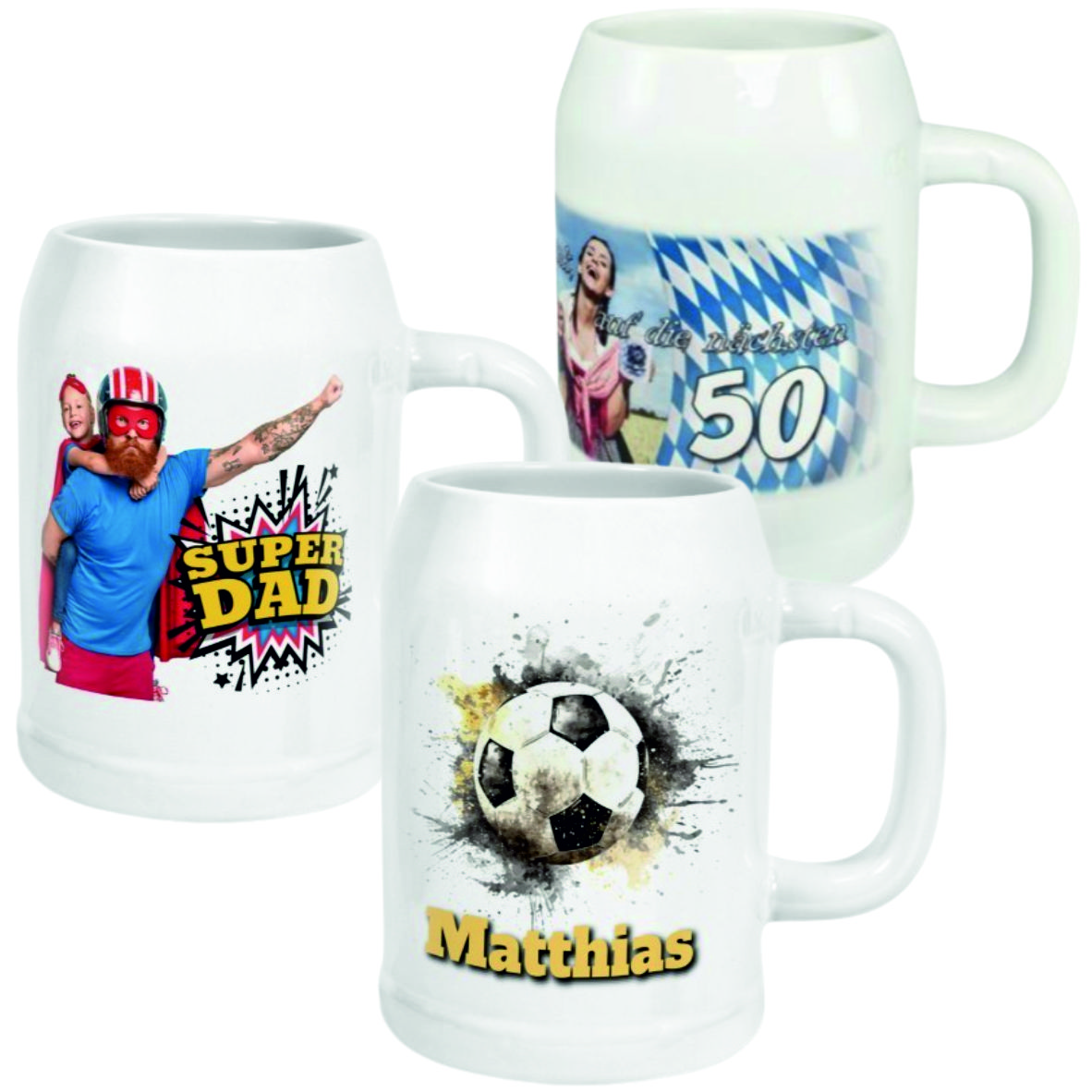 Bierkrug bedruckt mit deinem Motiv - 500 ml – Bild 2
