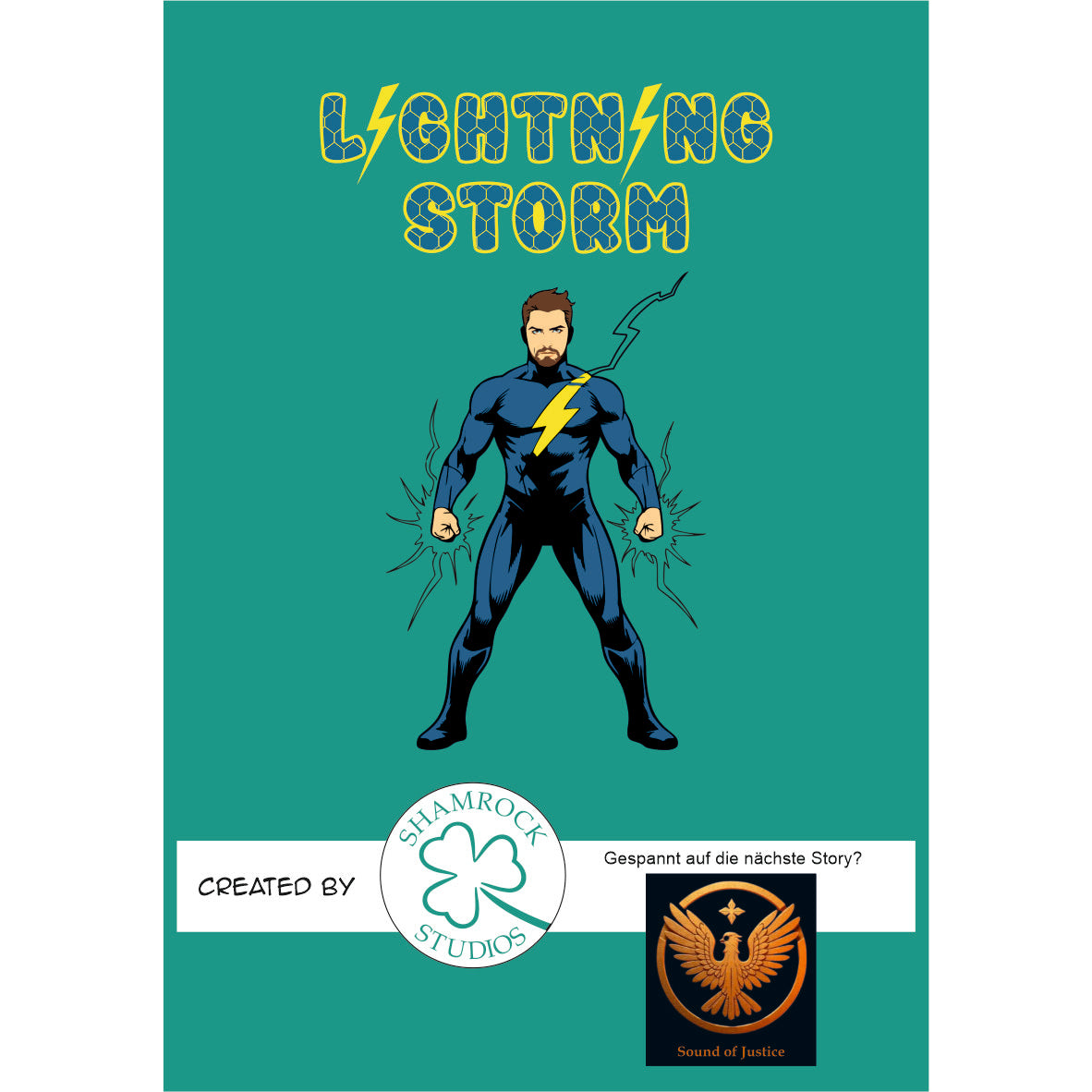 Comicheft über die spannende Geschichte von "LIGHTNING STORM" und anderen Helden.