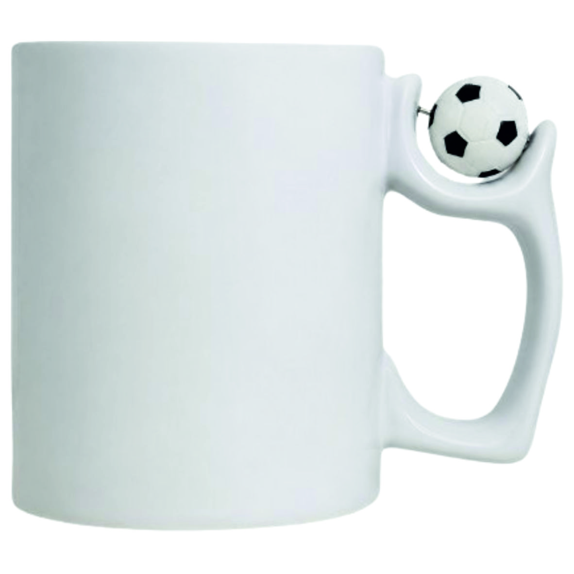 Tasse Fußball mit drehbarem Fußball am Henkel