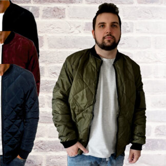 Herrenjacke im Baseball-Style und in trendigen Farben und Steppoptik