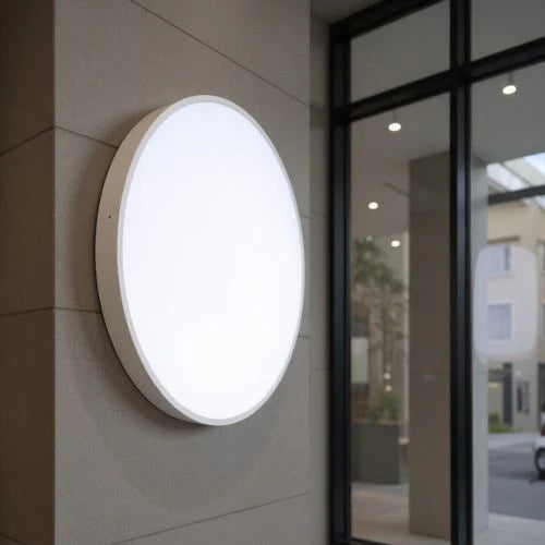 LED Leuchtschild für die Wandmontage einseitig, runde Form